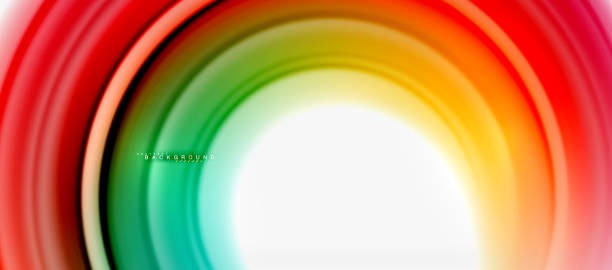 istock Rainbow fluid color line abstract background - swirl and circles, twisted liquid colours design, colorful marble or plastic wavy texture backdrop, multicolored template for business or technology presentation or web brochure cover layout, wallpaper 998950450
