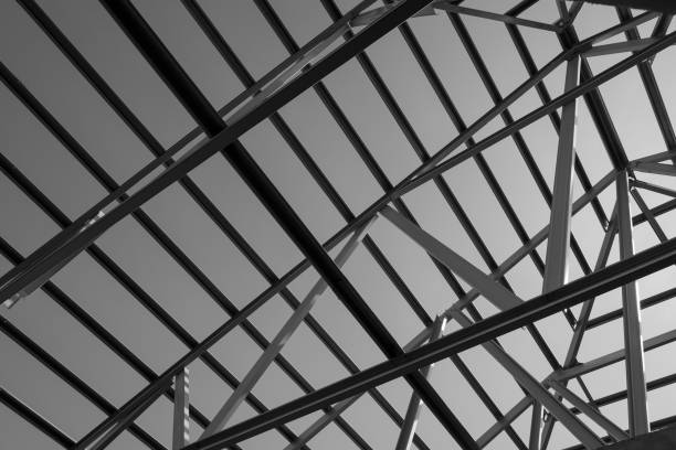 istock Structure of steel roof frame. 998954158