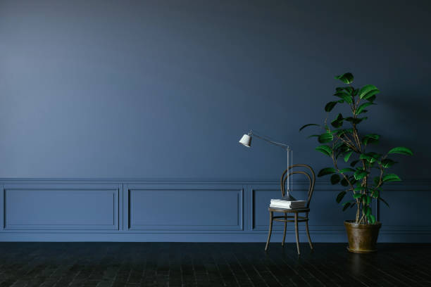 istock 3d beautiful interior render with leather arm chair and lamp 998960486