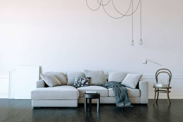 istock 3d render of beautiful clean interior design 998960606