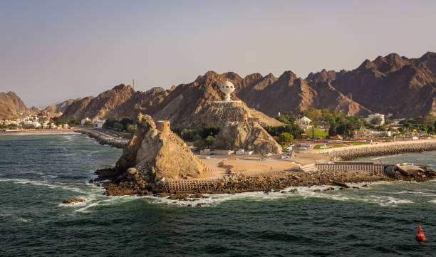 istock Sunrise in Muscat view from a Ship 998972552