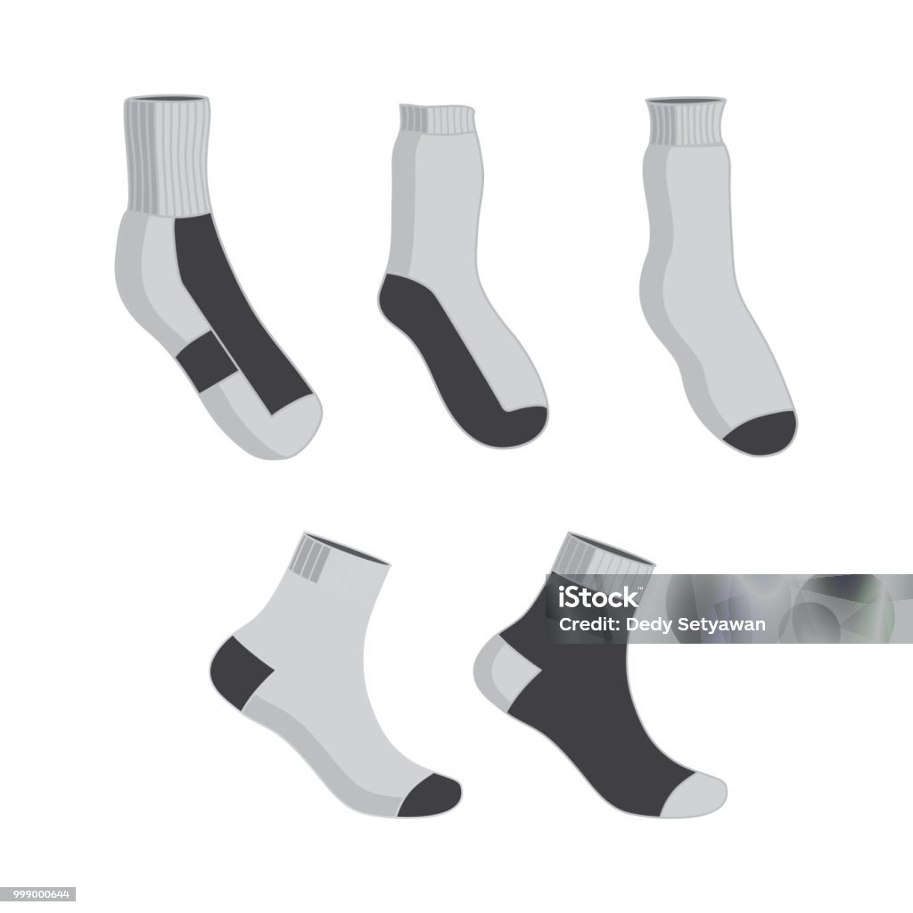 vector design illustration socks socks set with various models Adult stock vector