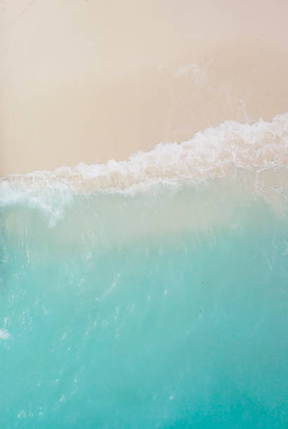 spiaggia paradisiaca e onde - composizione verticale immagine foto e immagini stock