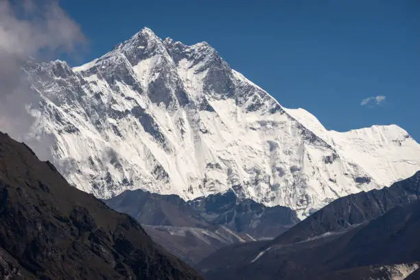 Lhotse mountain peak, fourth highest mountain in the world, Himalayas mountain range, Nepal, Asia
