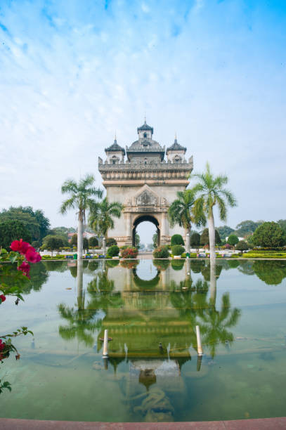 istock Patuxai Arch Monument, Victory Gate in Vientiane, Laos 999029398