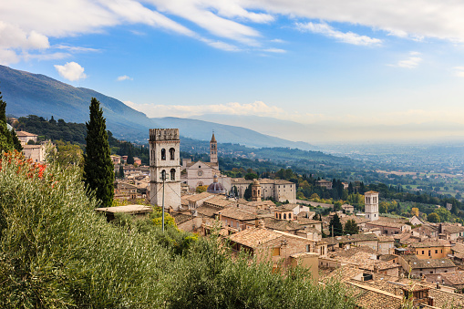 Assisi, one of the most visited places of pilgrimage, the birthplace of St. Francis and St. Clare (Umbria, Italy)