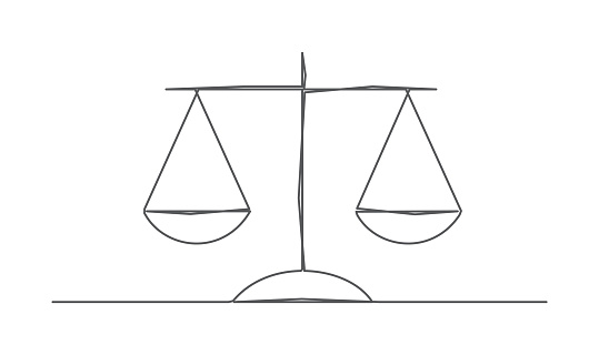 Scale Line Dwar Scale One Line Drawing Stock Illustration - Download Image Now ...