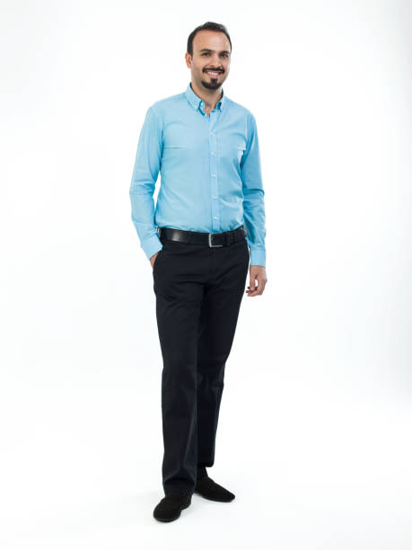 istock Businessman standing over white background 999077552