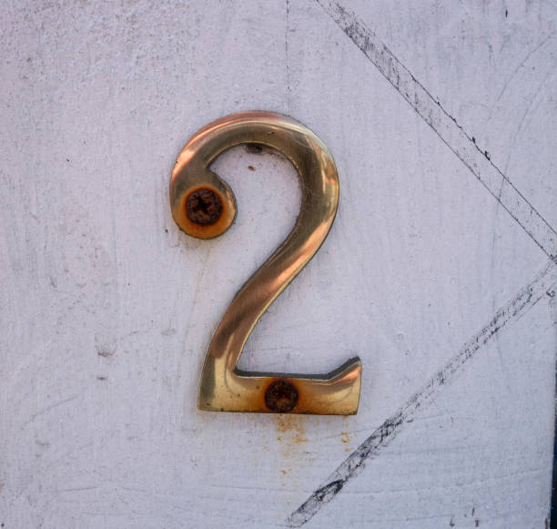 istock Written Wording in Distressed State Typography Found Number Two 2 999093018