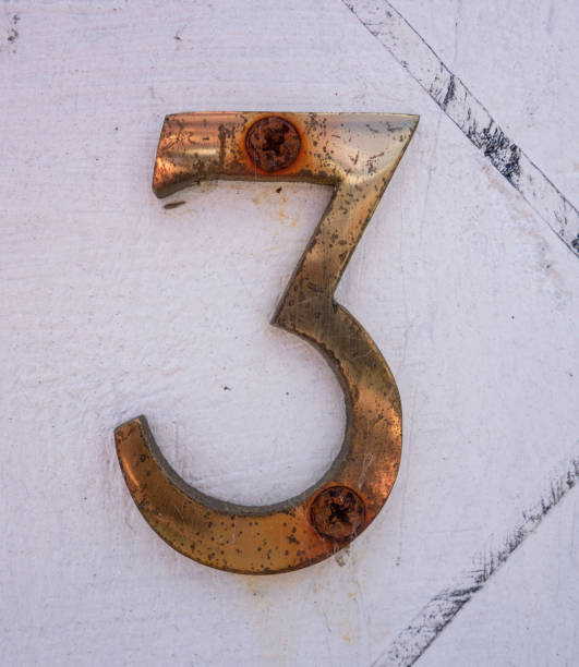 istock Written Wording in Distressed State Typography Found Number Three 3 999093556