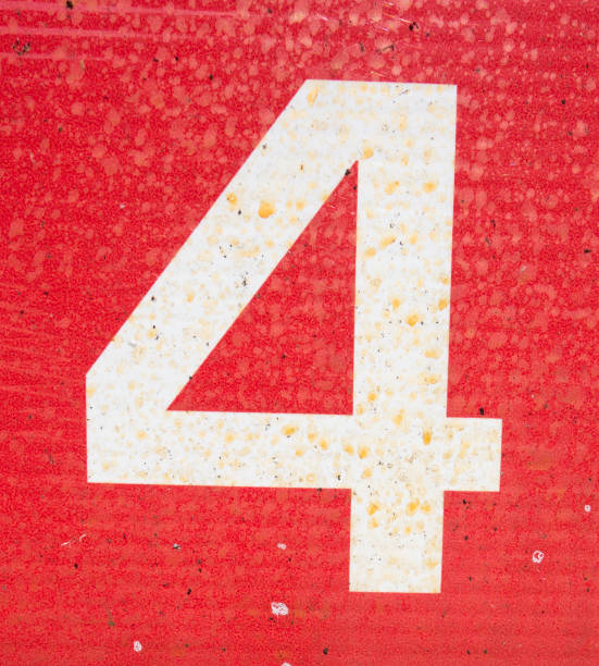 istock Written Wording in Distressed State Typography Found Number four 4 999093608