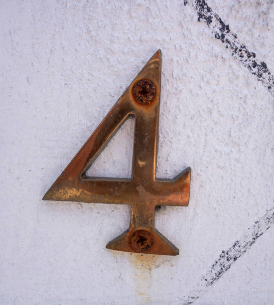 istock Written Wording in Distressed State Typography Found Number four 4 999093726