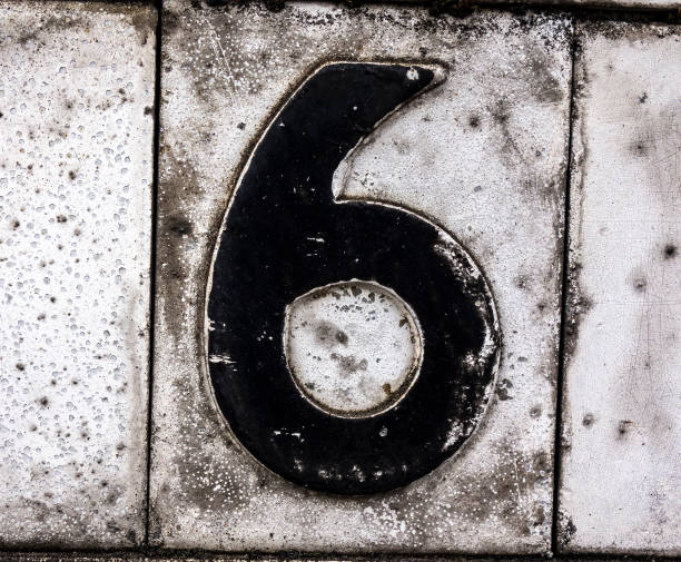 istock Written Wording in Distressed State Typography Found Number 6 Six 999096998
