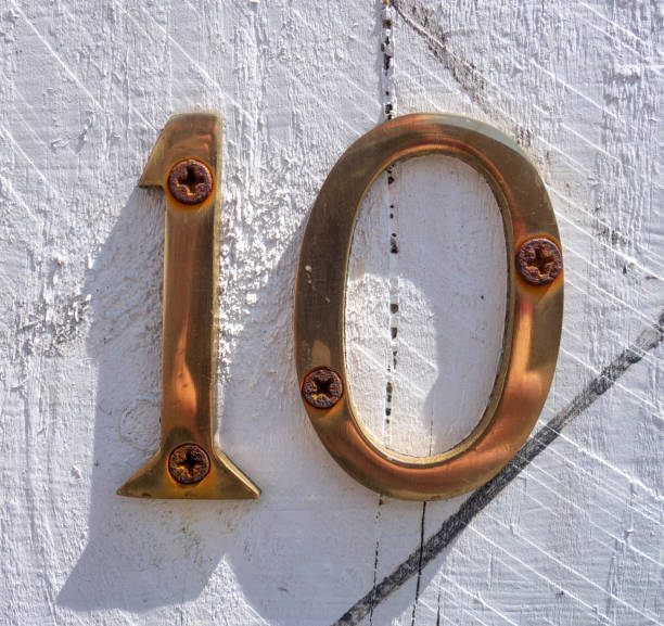 istock Written Wording in Distressed State Typography Found Number 10 Ten 999101814