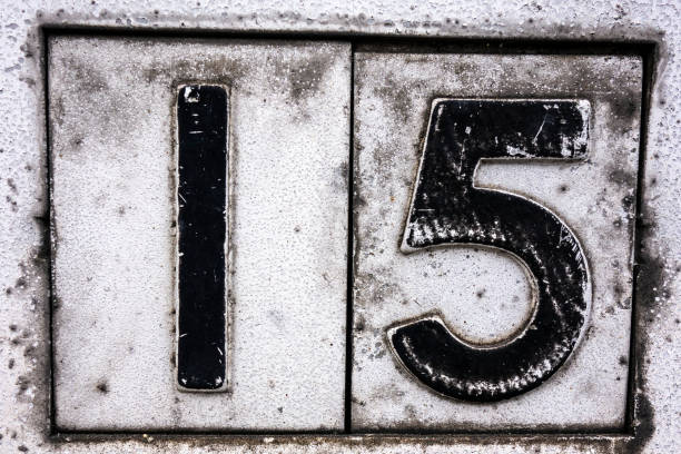 istock Written Wording in Distressed State Typography Found Number Fiftenn 15 999101868