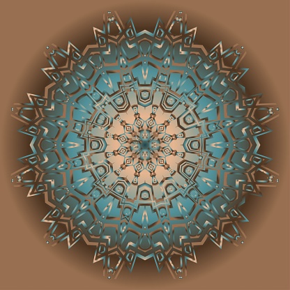 Therapy Pattern Vector Decorative Round Ornament Antistress Therapy Pattern Vector ...