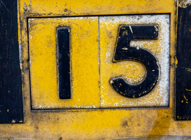 istock Written Wording in Distressed State Typography Found Number Fiftenn 15 999101980