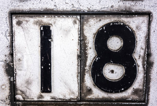Written Wording in Distressed State Typography Found Number 18