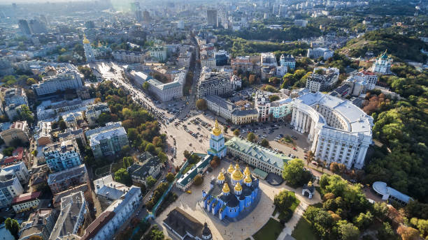 istock Aerial view on centre of Kyiv 999115702