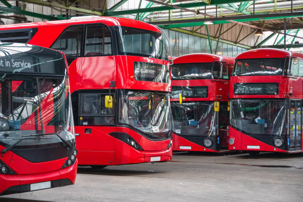 istock Double-decker buses at garage around Hackney in East London 999140410
