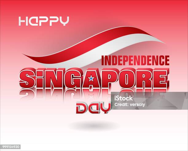 Hintergrund Für Singapur Nationalfeiertag Feier Stock Vektor Art und mehr Bilder von Singapurische Flagge - Singapurische Flagge, Republik Singapur, Vektor