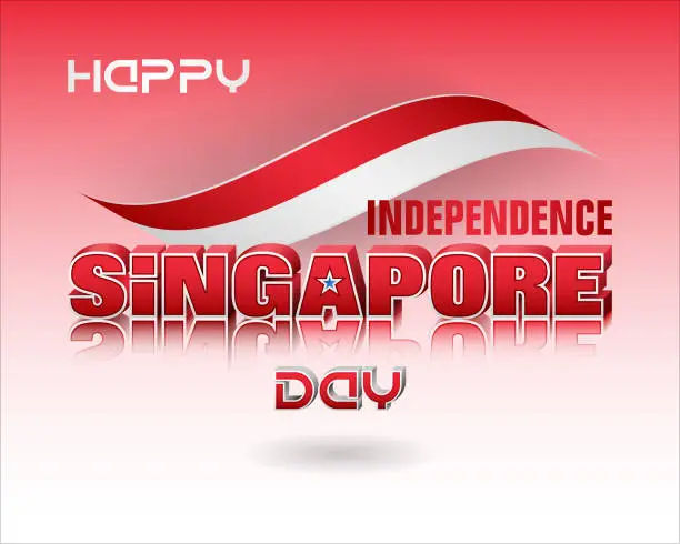Vector illustration of Background for Singapore, National holiday, celebration