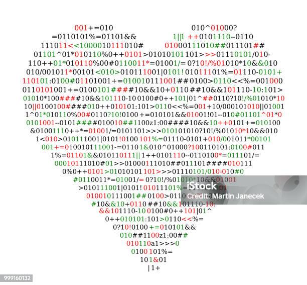 Developers Heart Signcode Source Code Shape Heart Stock Illustration - Download Image Now - Heart ...