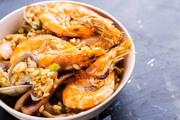 istock Closeup of Seafood Paella 999164342
