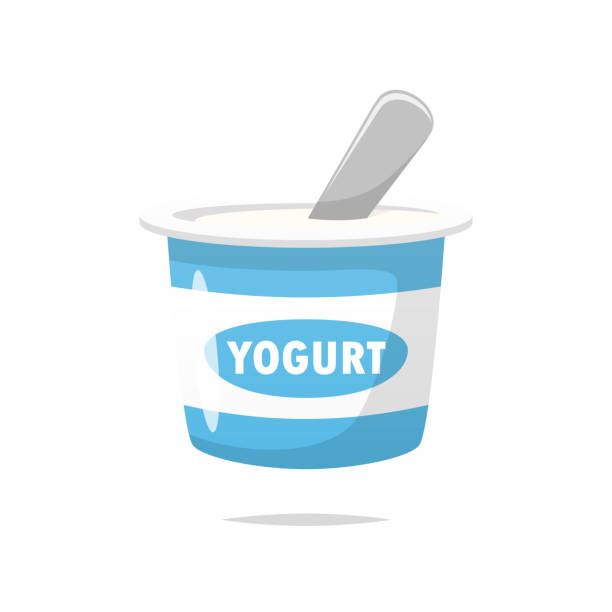 ilustrações de stock, clip art, desenhos animados e ícones de yogurt vector isolated - yogurt