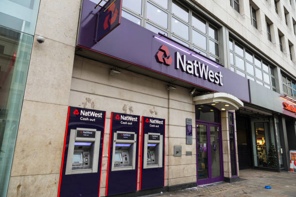 Bank branch of Natwest Bank in London, England, United Kingdom stock photo