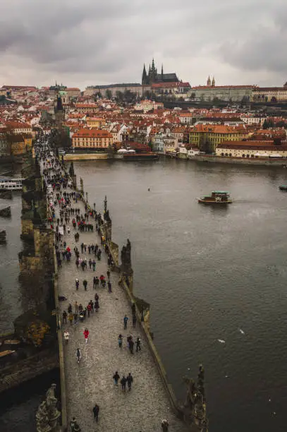 Charles Bridge and Prague Castle in the background