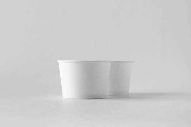 istock White ice cream paper cup mock-up. 999253358