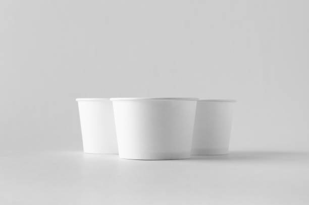 istock White ice cream paper cup mock-up. 999253534