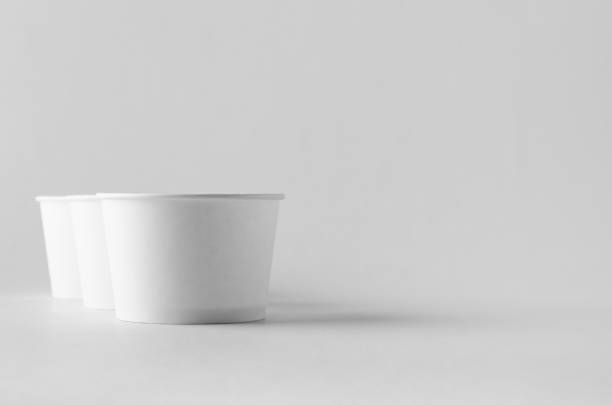 istock White ice cream paper cup mock-up. 999254598