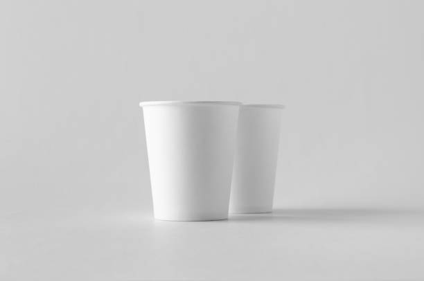 istock 8 oz. white coffee paper cup mock-up without lid. 999255076