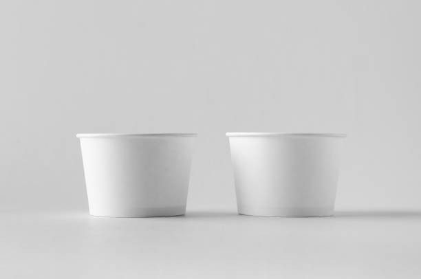 istock White ice cream paper cup mock-up. 999264220