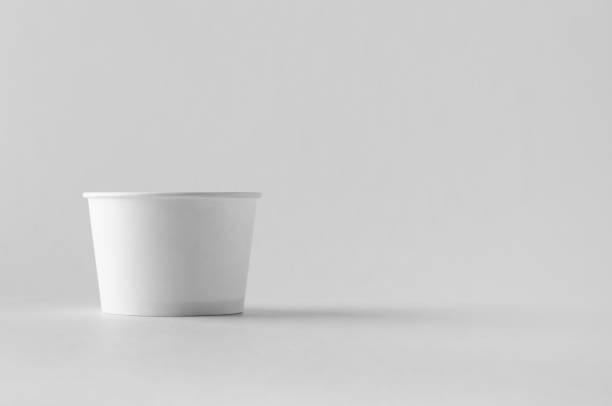 istock White ice cream paper cup mock-up. 999264324