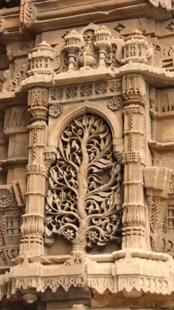 this photograph was taken from Gujarati(Indian) architecture. It shows the tree of life.