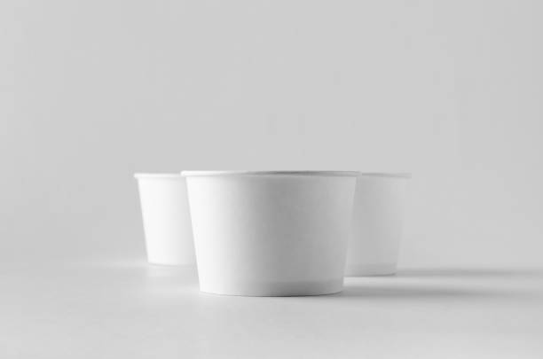 istock White ice cream paper cup mock-up. 999270786