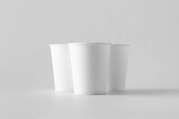 istock 8 oz. white coffee paper cup mock-up without lid. 999270974