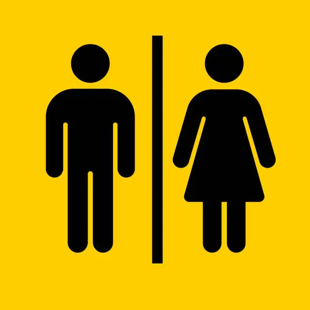 Vector illustration of Bathroom Sign Icon