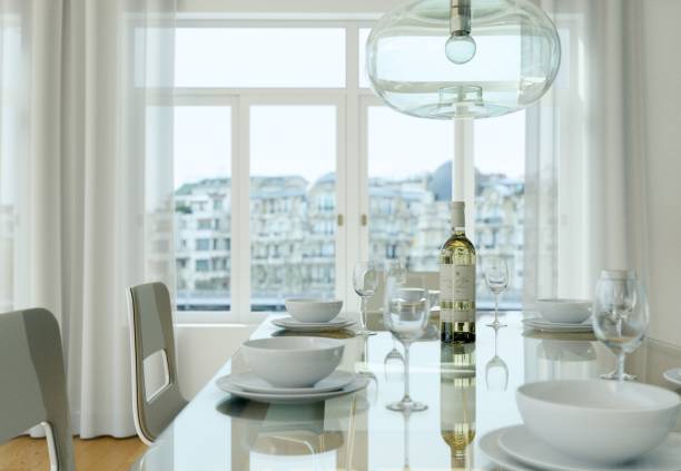istock Dining room interior design in modern appartment 999324108