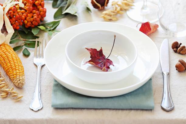 istock Table decoration for festive Thanksgiving dinner 999347356