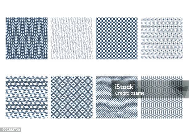 Japanese Traditional Pattern Set Stock Illustration - Download Image Now - Pattern, Japanese Culture, Japan