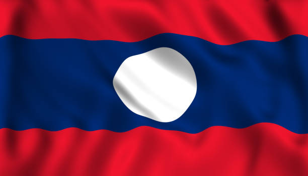 istock Laos flag waving in the wind 999500050