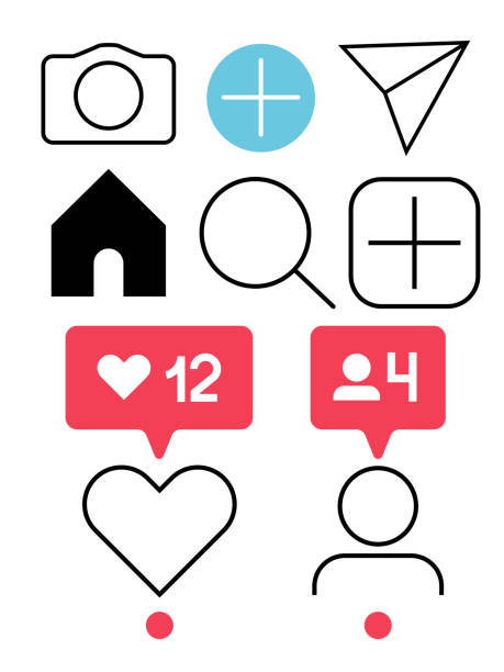 instagram のアイコン。 - mail keyboard button点のイラスト素材／クリップアート素材／マンガ素材／アイコン素材