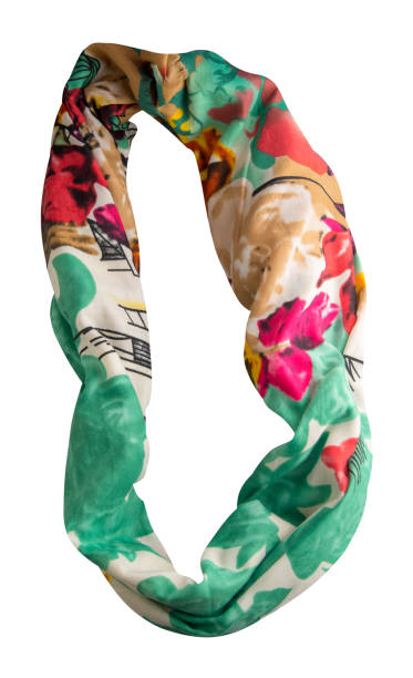 istock scarf summer. multicolored scarf. Scarf top view 999603776