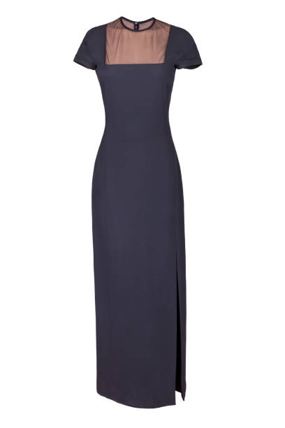 istock Elegant black dress, isolated on white 999667320