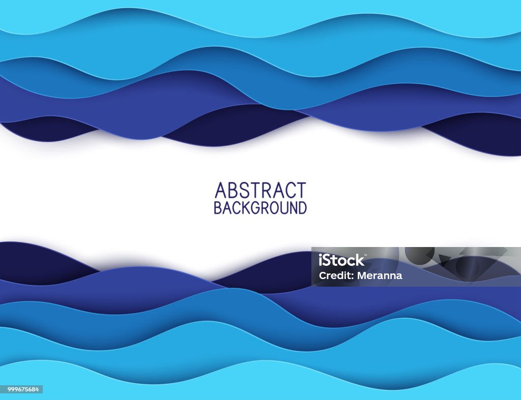 Paper Art Cartoon Abstract Waves Paper Carve Background Modern Origami  Design Template Vector Illustration 3d Paper Layers Sea Waves Stock  Illustration - Download Image Now - iStock