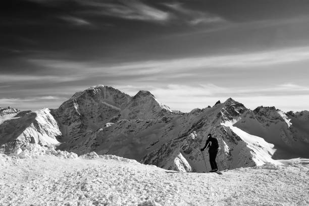 istock Skier before the start on the off-piste descent 999678848